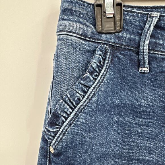 Mavi Distressed Ruffle Hemline Jeans Size 27 NWT - Picture 4 of 6